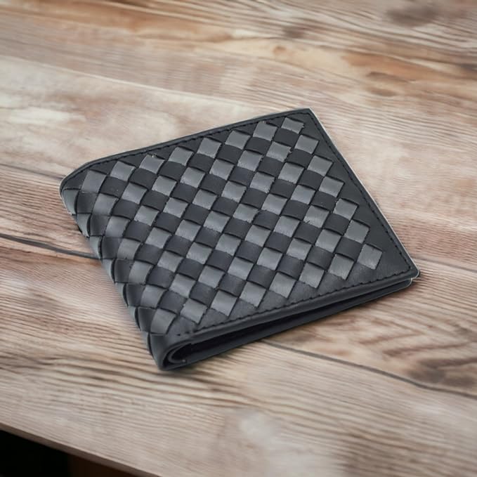 remium Nappa Leather Wallet (Black & Grey)
